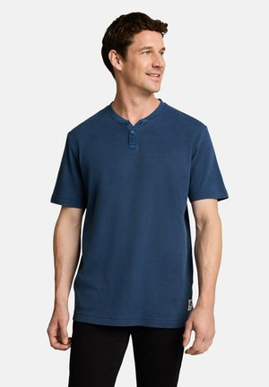 TOM TAILOR, GARMENT DYED STRUCTURE SERAFINO - T-shirt basic - dark duck blue