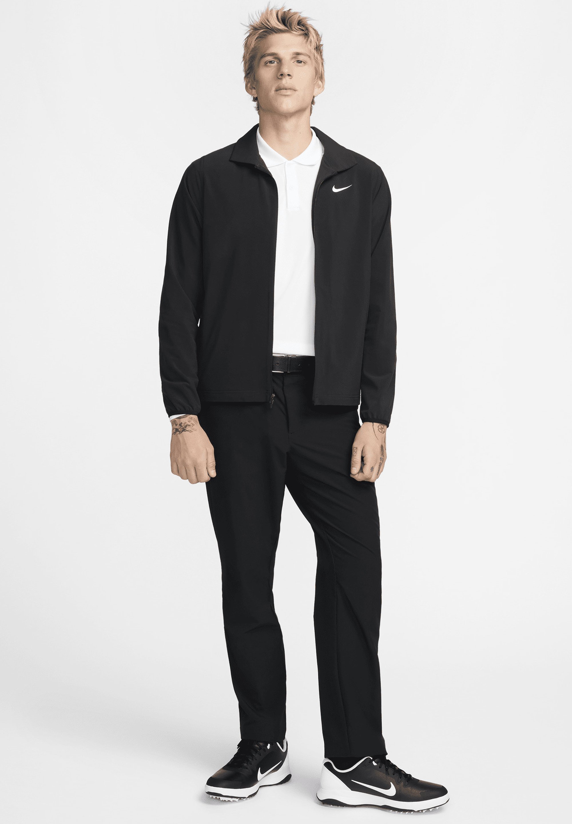 Nike Golf TOUR - Outdoor jacket - black white/black - Zalando.co.uk