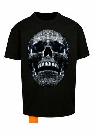 Forgotten Faces DIAMOND SKULL - Print T-shirt - black