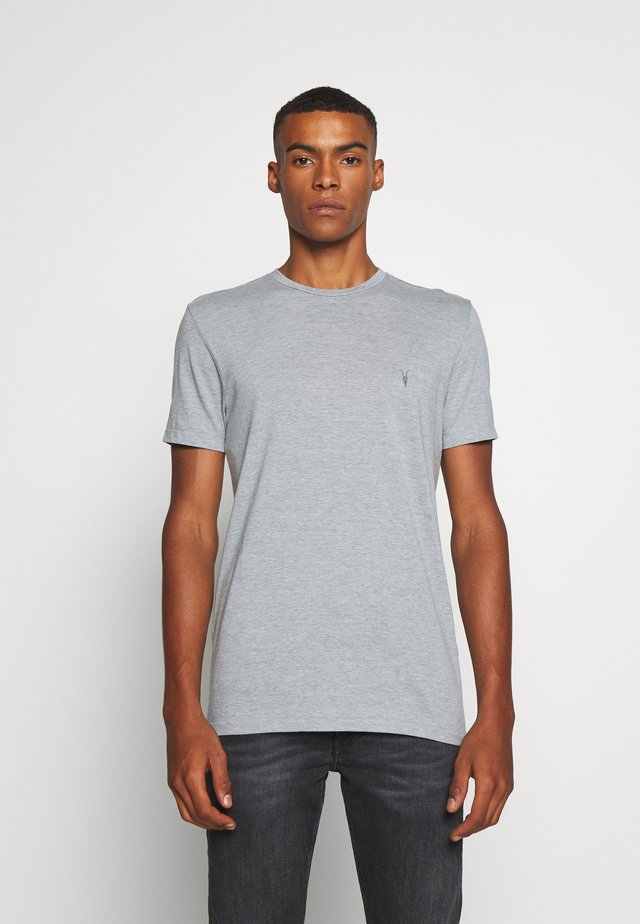 TONIC CREW - Basic T-shirt - line grey marl