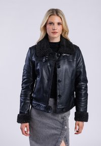 Freaky Nation COZY MOOD - Leren jas - black