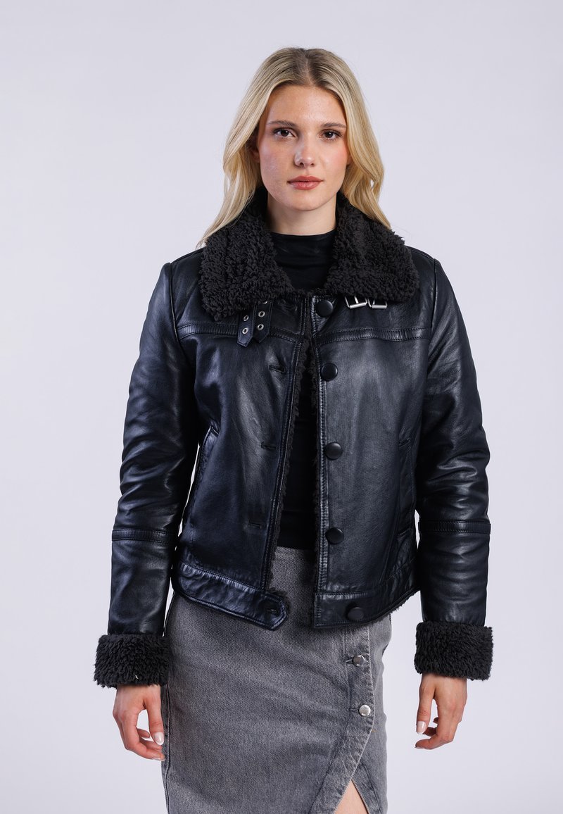 Freaky Nation COZY MOOD - Leren jas - black