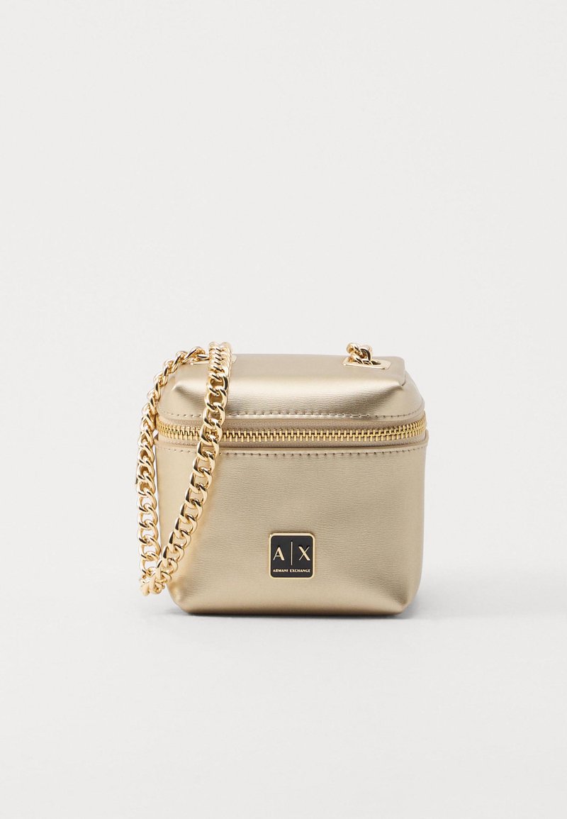 Armani Exchange MINI BAG - Cross body bag - gold coloured/gold 