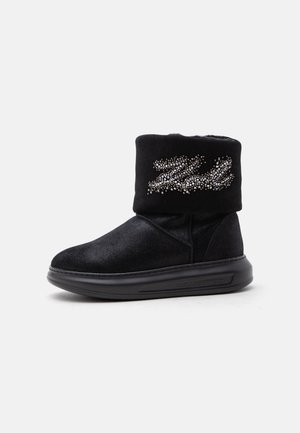 KARL LAGERFELD, KAPRI KOSI FOLD DOWN - Зимни ботуши - black shimmer