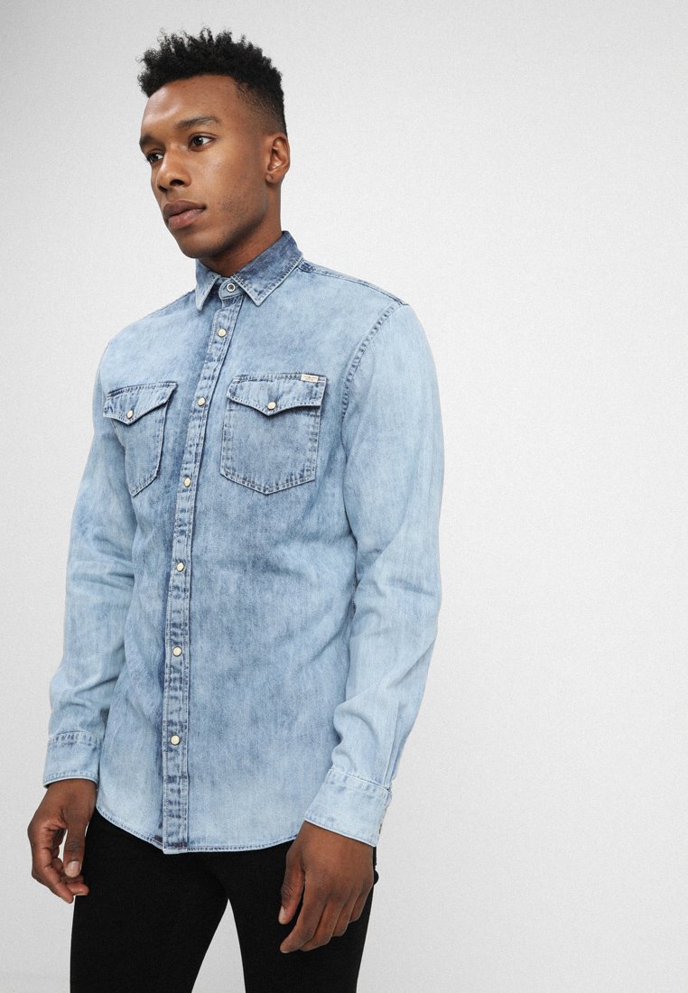 Jack \u0026 Jones JJESHERIDAN - Camisa - white denim/azul claro - Zalando.es