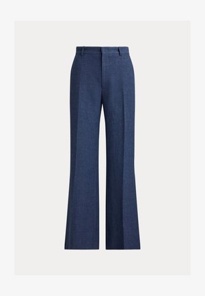 Polo Ralph Lauren, LINEN-COTTON BEATON PANT - Trousers - blue melange