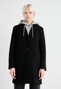 ONLY ONLJUDITH MIX COAT - Klasični plašč - black/medium grey