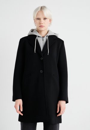 ONLJUDITH MIX COAT - Klasični plašč - black/medium grey