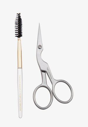TWEEZERMAN BROW SHAPING SCISSORS & BRUSH - Pinceau pour le maquillage des yeaux - stainless
