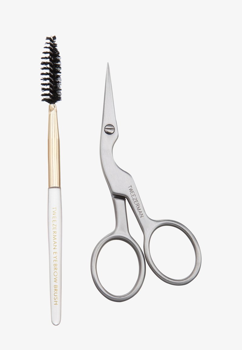 TWEEZERMAN - BROW SHAPING SCISSORS & BRUSH - Eye makeup tool - stainless, Enlarge
