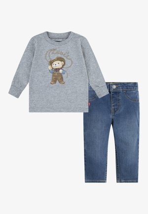 Levi's® COWBOY TEE & CARPENTER SET - Langærmet T-shirt - grey heather