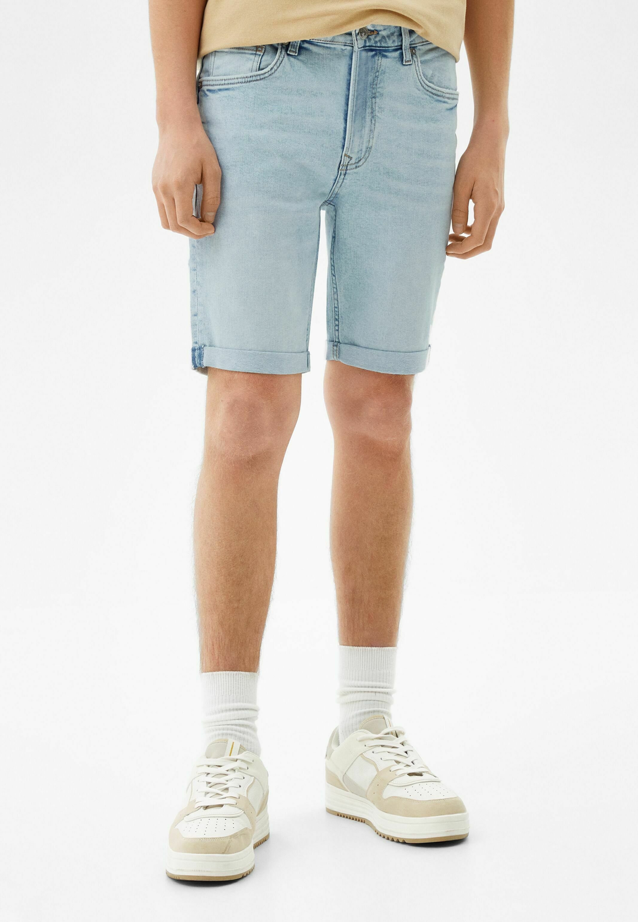 Bershka BERMUDA - Shorts di jeans - light blue/celeste - Zalando.it