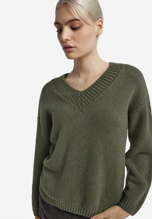 ULTRASOFT V-NECK - Pullover - green