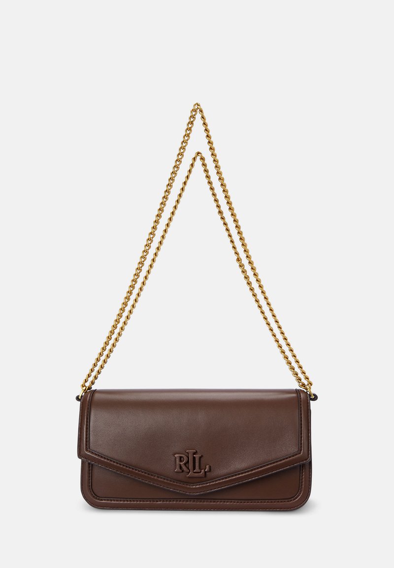 Lauren Ralph Lauren NAPPA LEATHER MEDIUM SAWYER BAG - Soma ar siksnu pāri ķermenim - dark mahogany