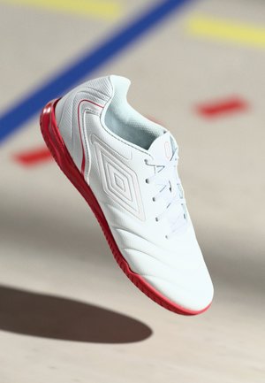 TOCCO V SQUAD IC - Indoor football boots - white/silver-coloured/equestrian red