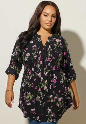 ABSTRACT PRINT PINTUCK - Blouse - black