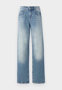 VMRANCY WIDE JEANS - Wide leg - light blue denim