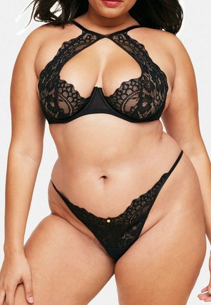 Adore Me TALULAH THONG PLUS PANTY JET BLACK - String - jet black