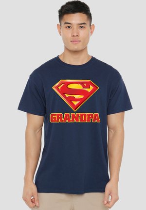 Cotton Soul, SUPERMAN/SUPER GRANDPA - Print T-shirt - dark blue
