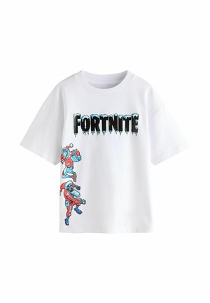 Next, SHORT SLEEVE CHRISTMAS T-SHIRT - Print T-shirt - white fortnite