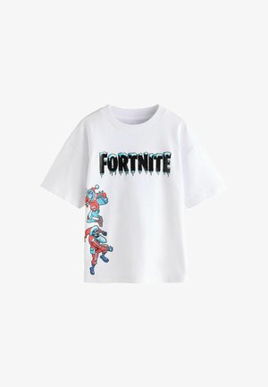 Next, SHORT SLEEVE CHRISTMAS T-SHIRT - Print T-shirt - white fortnite