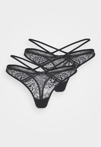 LASCANA - NUANCE BY LASCANA THONG 2 PACK - Tanga - black Miniatura obrázku 1