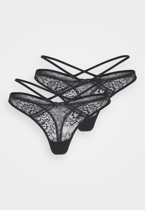 THONG 2 PACK - Stringi - black