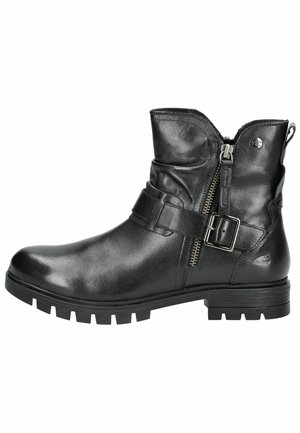 Cowboy/biker ankle boot - schwarz