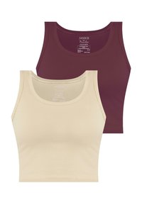 Unselected, beige burgund