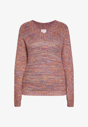 Kootud sviiter mitmevärvilisest lõngast, millel on v-kaelus, pikad varrukad ja sooniksvärk. Omab tekstuuri ning lahedat istuvust.