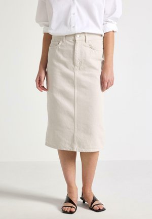 Lindex Pencil skirt - light beige