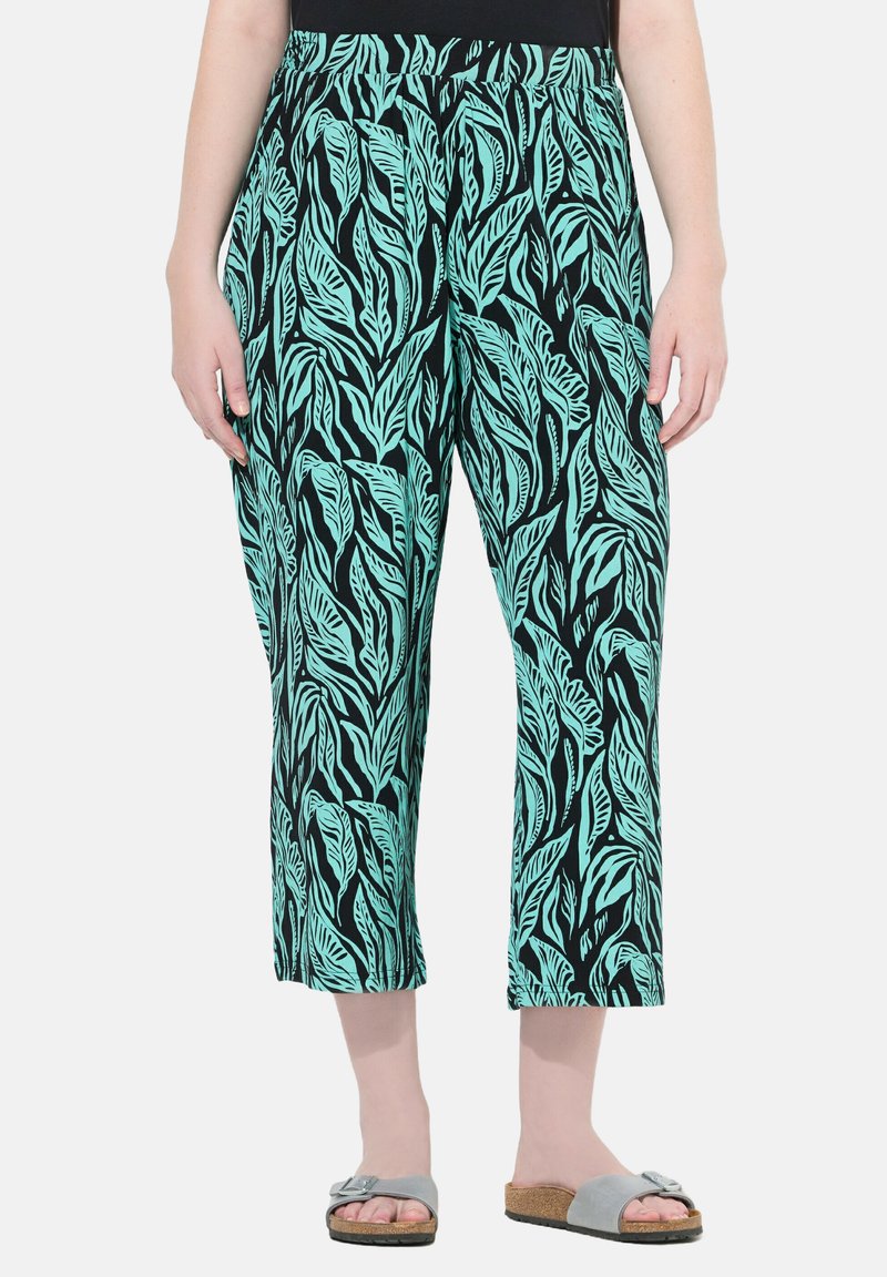 Ulla Popken CULOTTE DSCHUNGEL ELASTIKBUND - Kalhoty - black