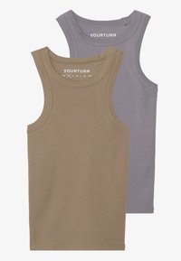 UNISEX 2 PACK  - Débardeur - khaki/dark grey