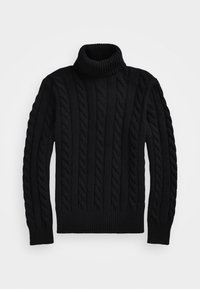 CABLE KNIT WOOL CASHMERE JUMPER UNISEX - Pullover - black