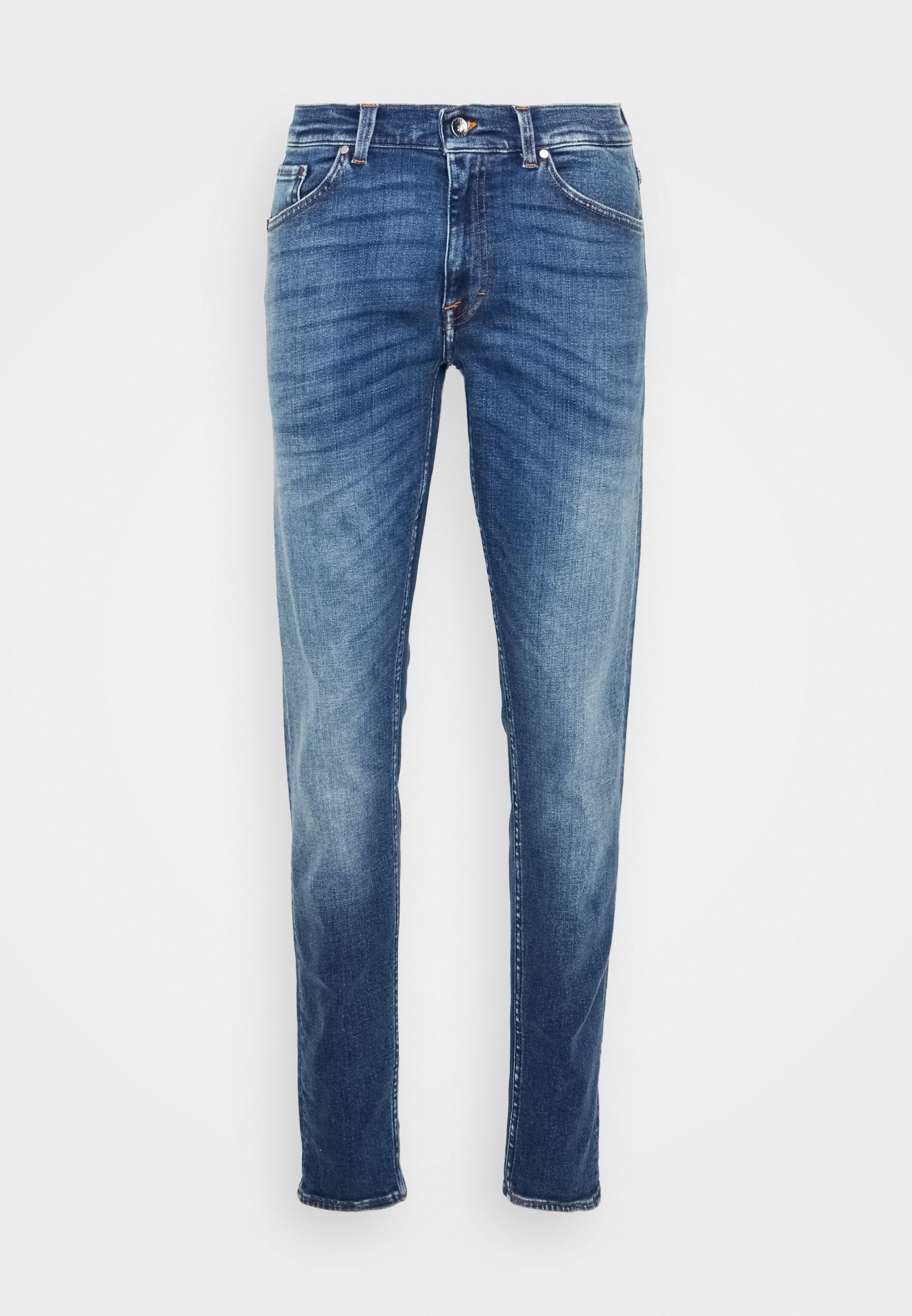 Medium blue tapered jeans