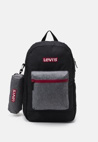 Levi's® - BOX LOGO BACKPACK PENCIL UNISEX - Skolas soma - black Miniatūras attēls 1