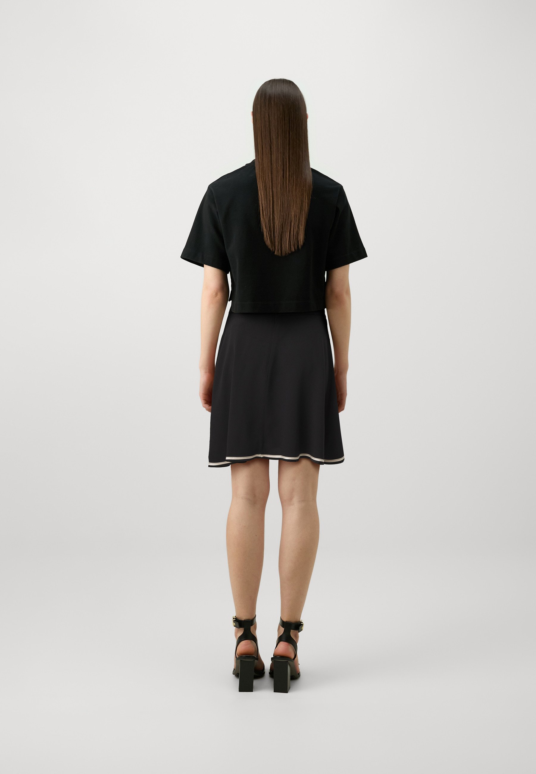 Elisabetta Franchi WOMENS SKIRT - A-line skirt - nero/burro