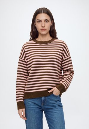 ONLY, ONLALIVIA - Pullover - fudge stripes:cyclamen