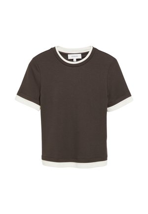 comma, T-SHIRT - T-shirt basic - dunkelbraun
