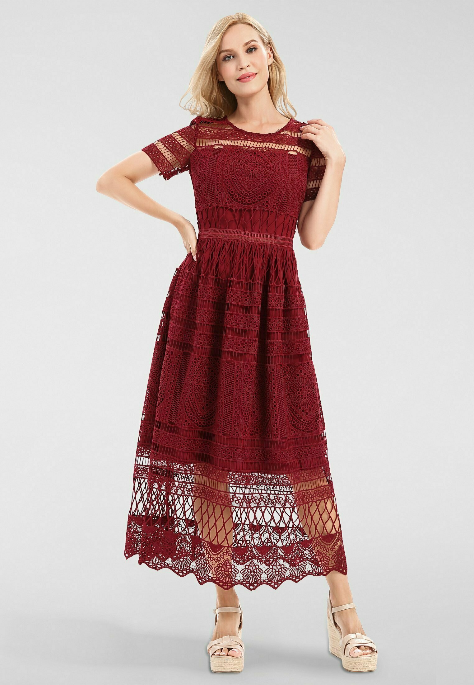 zalando robe bordeaux