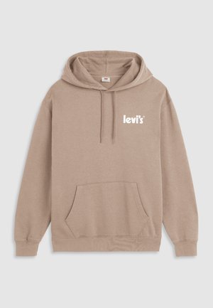 Kreemivärvi kapuutsiga sviiter, millel on ees tasku, nööriga kapuuts ja valge "levi's" logo rinnal. Valmistatud pehmest kangasegust.