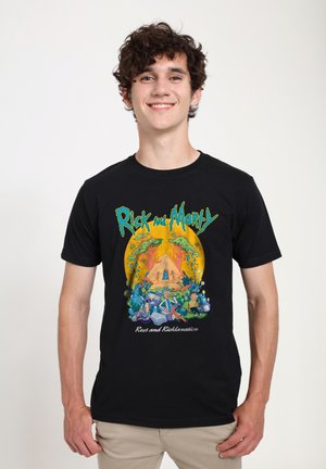 Henry Tiger RICK AND MORTY PYRAMID - T-shirt print - black