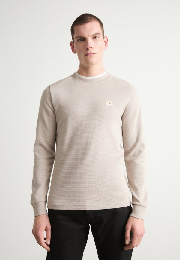 LABEL WAFFLE TEE - Long sleeved top - atmosphere