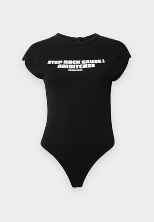 OPEN BACK - T-shirt imprimé - black