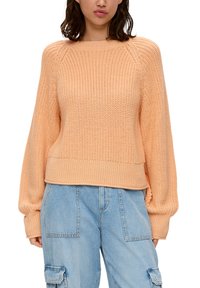 QS MIT ELEMENTEN - Strickpullover - brown