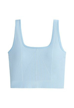 OYSHO, SEAMLESS SQUARE NECK TANK TOP - Top - mottled blue