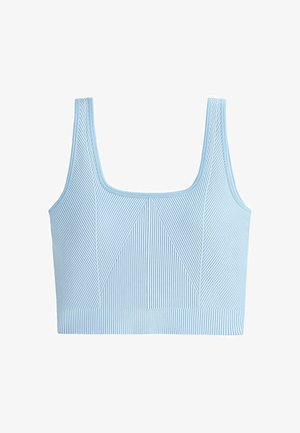 OYSHO, SEAMLESS SQUARE NECK TANK TOP - Top - mottled blue