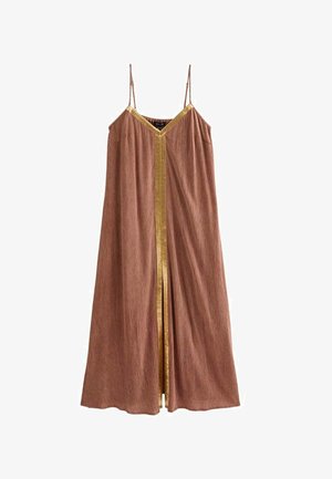 New Look, LIGHT SEQUIN TRIM BEACH MAXI DRESS - Maxi dress - light brown