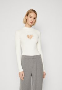 Guess - HEART CUT-OUT MIA - Jumper - dove white Thumbnail Image 1