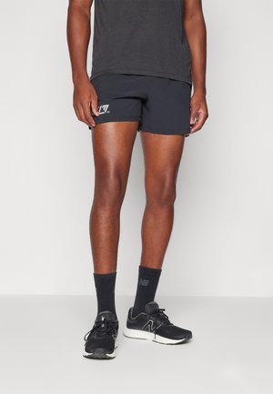 New Balance LONDON MARATHON GRAPHIC SHORT - Sportiniai šortai - black